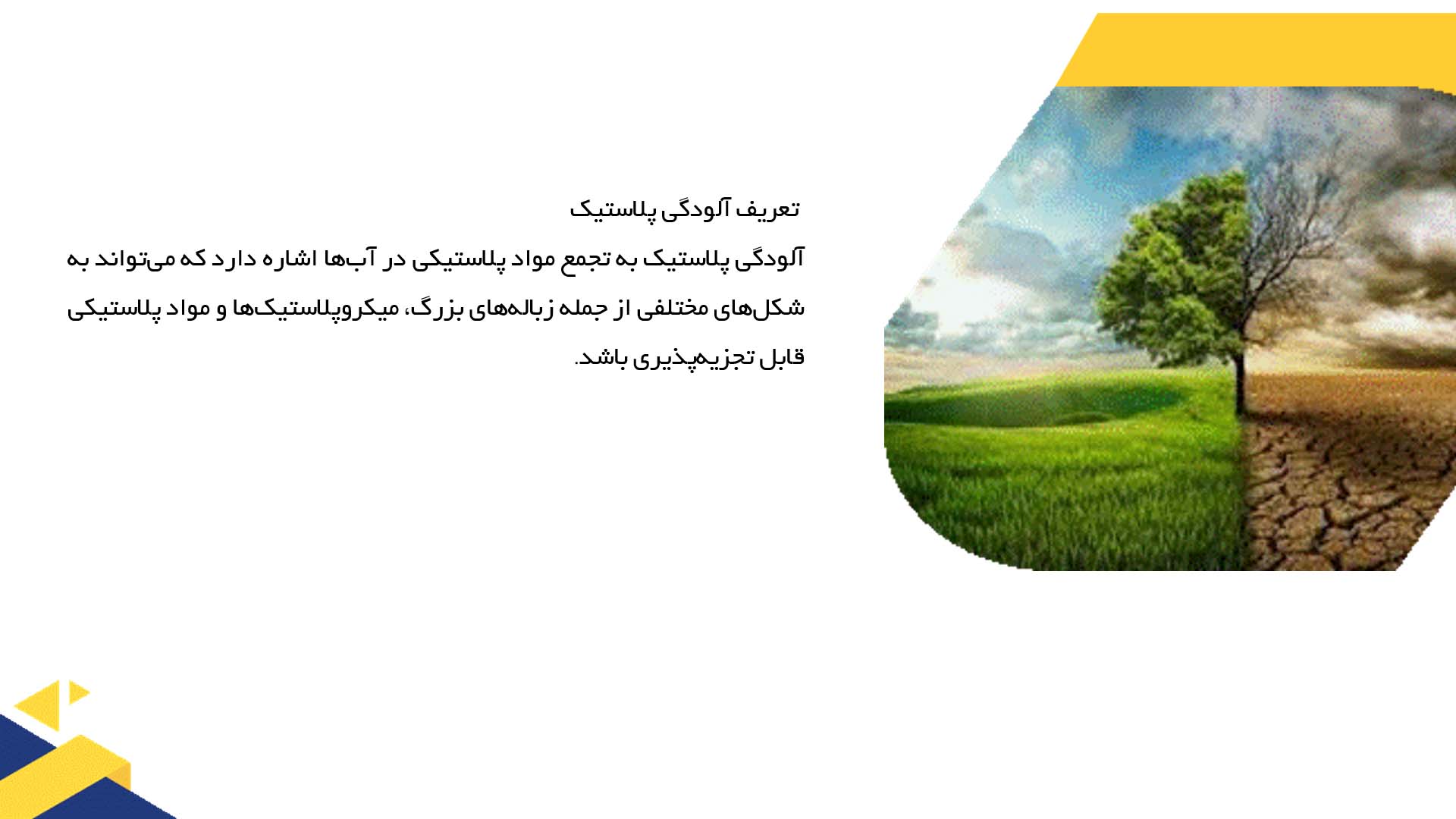 پاورپوینت در مورد اثرات پلاستیک بر اکوسیستم‌های دریایی